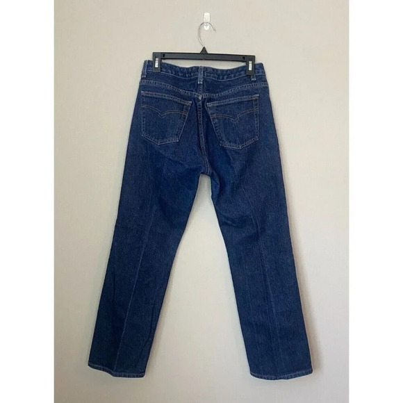 Halogen Women's Size: 8 Regular Dark Wash Mid-Rise Button Fly Straight Leg Jeans - Picture 2 of 16